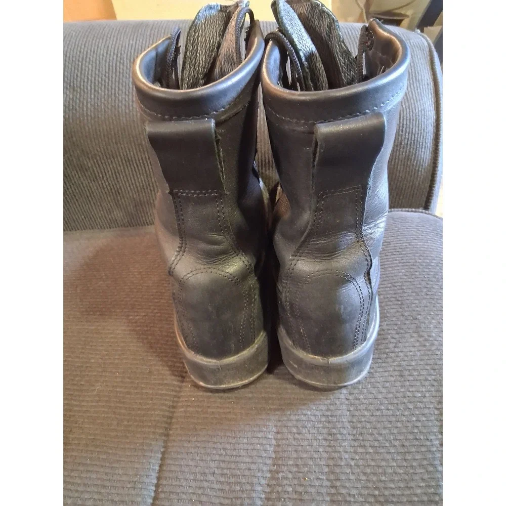 Mens Gore-Tex Black Leather Combat Boots Vibram Sole Tactical Work Hiking‎ Boots